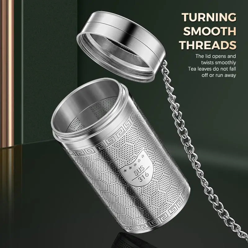 316 Stainless Steel Tea Infuser With Ultra Fine Mesh Extender Chain For Home Office Travel Brewing Loose Leaf Tea Qme