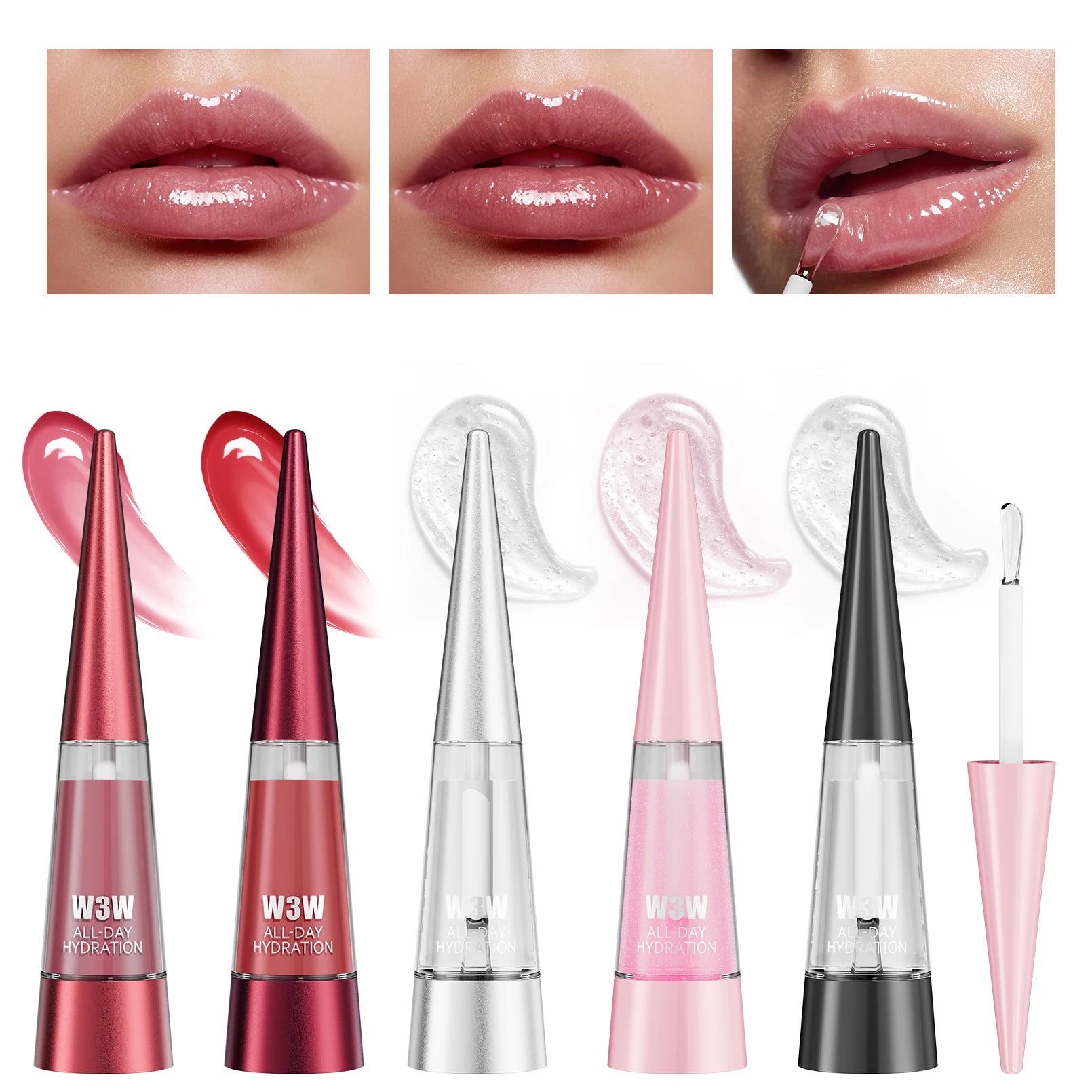 Lip Plumper, Moisturizing, Transparent Lip Gloss, Stocking Stuffers, Fragrance-free, Korean Cosmetics Qme