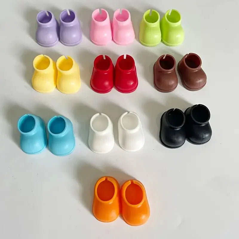 8 pairs of Labubu multi-color baby shoe accessories, suitable for 17cm dolls, can be paired with different clothing (shoes only) Qme Multicolor Other