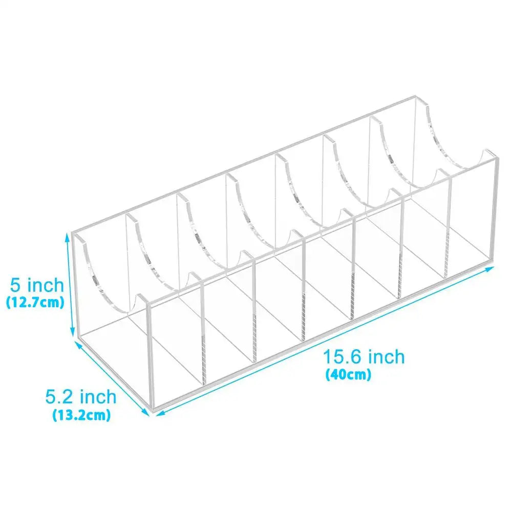 C Men Acrylic Belt Holder Organizer Clear Display Case Multi-purpose Qme 7 grid