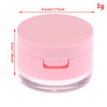 Portable Plastic Powder Box Sieve Mirror Loose Cosmetic Sifter Travel Qme 3g