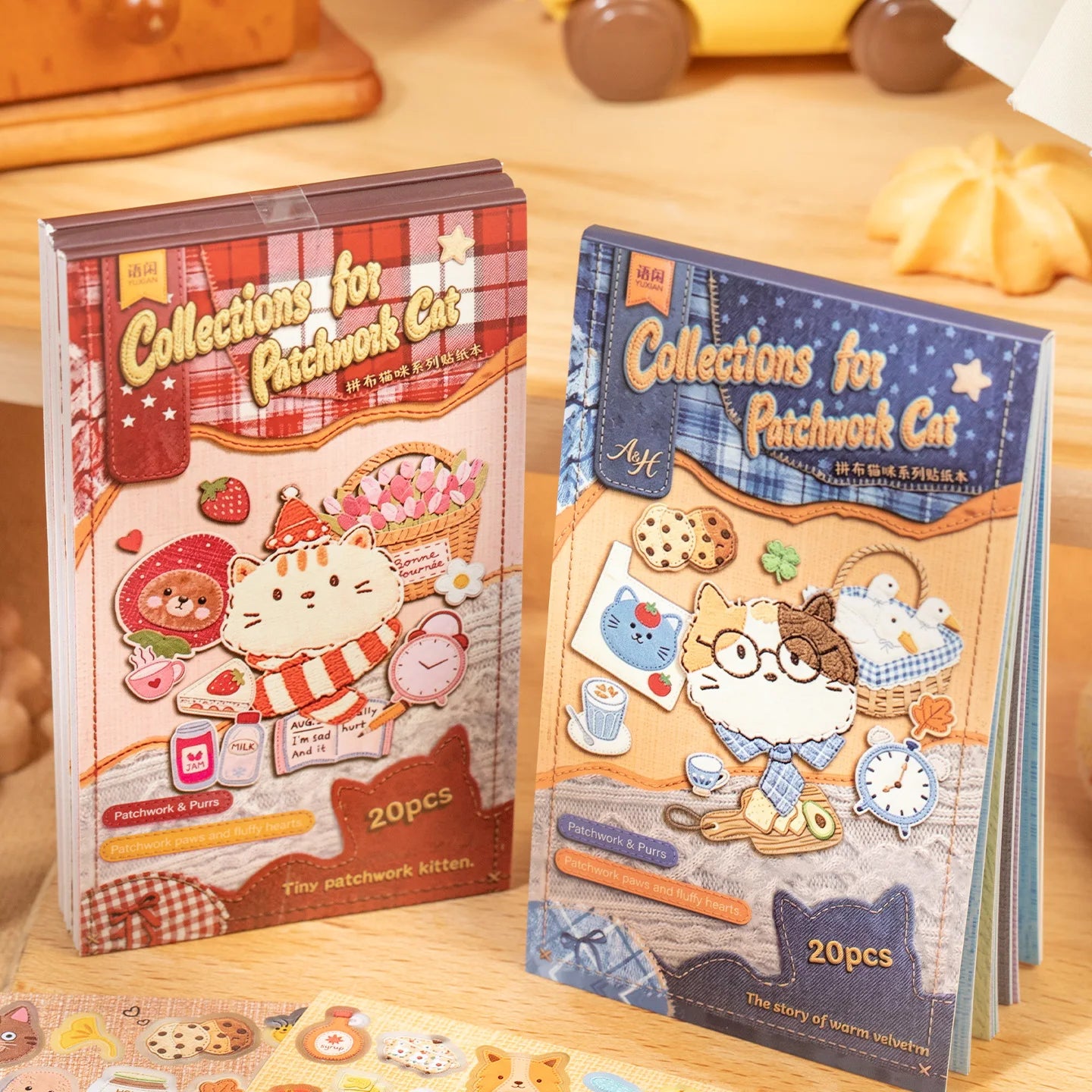 TIANZI 20 Pcs Retro Cartoon Die Cut Stickers Book Japanese Stationery for Scrapbooking Diary Handmade Decorative Supplies Qme C-40 Pcs