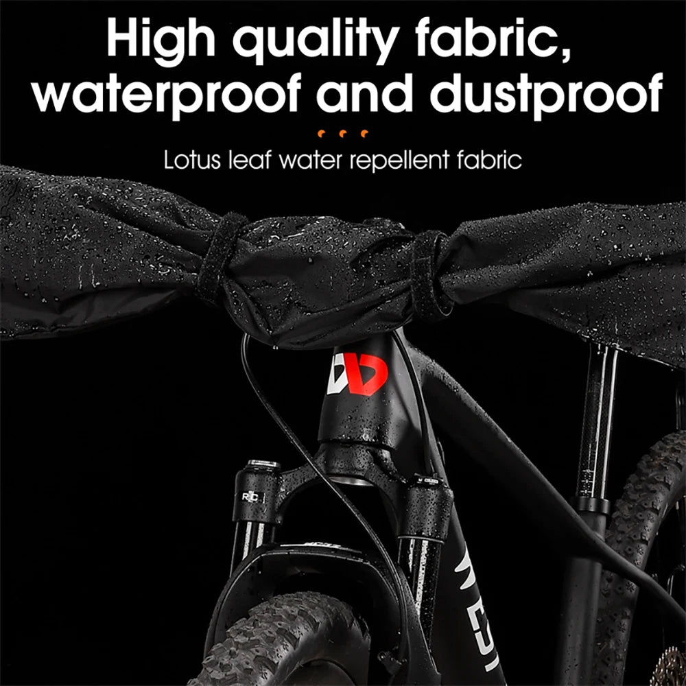 2022 Bike Handlebar Protector Cover Waterproof Dustproof Road Bicycle Maintenance Cover Bike Riding Handlebars Protective Cover Qme