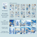 20 Sheets Winter Snowy Fairyland Theme Sticker Book for DIY Scrapbooking Collage Guitar Phone Case Notebook Decoration Qme 3