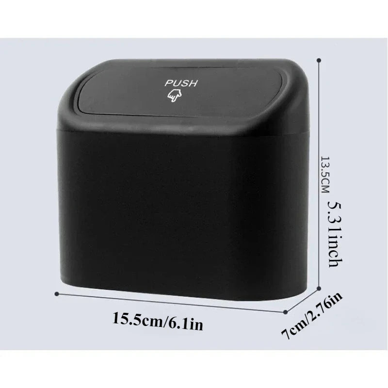 1PC Car Trash Can Seat Back Disposable Bag Mini Automobile With Cover Folding Storage Hanging Storage Box Multifunction Interior Qme