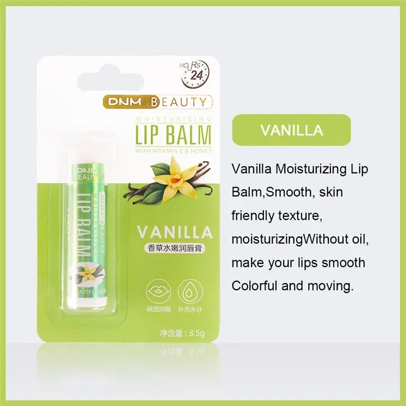 DNM 18 Colors Moisture Lip Balm Nourishes Lips Reduce Lip Lines Long-Lasting Natural Aloe Lipstick Anti Aging Lip Care Lipstick Qme 2