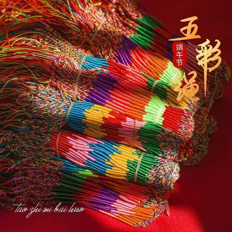Multicolor Bracelets Rope Rainbow Mix Braid Tassel Bracelet Women Men Qme