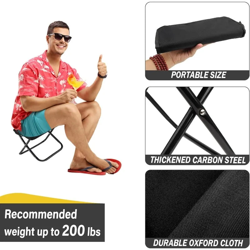 Portable Folding Camping Stool Carry Bag Lightweight Collapsible Qme