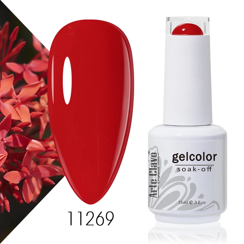 Arte Clavo Solid Gel Nail Polish Rainbow Summer Varnish Soak Off