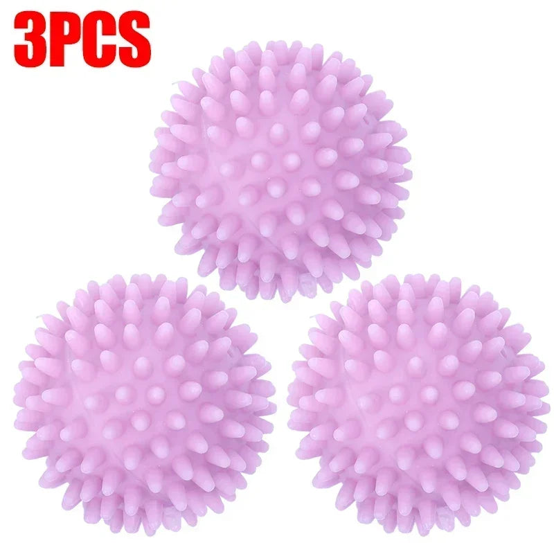 Laundry Balls Anti-Winding Magic Laundry Balls Drying Cleaning Ball Reusable Household Washing Machine Clothes Softener 6/1Pcs Qme Purple 3pcs