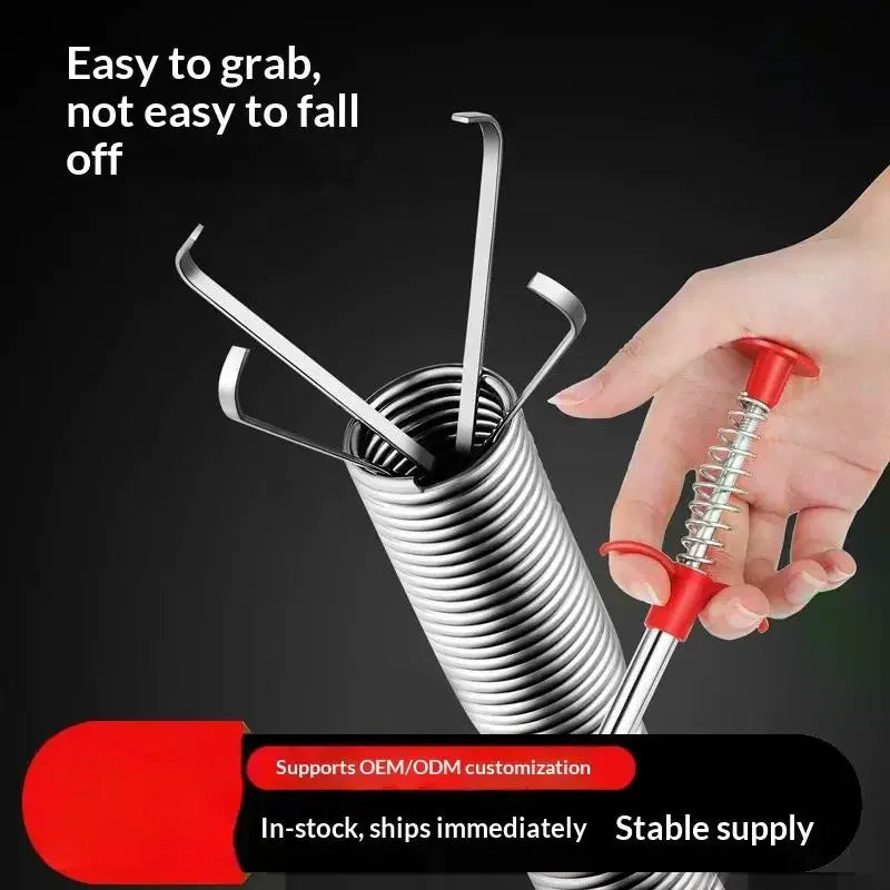 Stainless Steel Drain Clog Remover With Four Claw Grab Design And Easy Grip Handle For Kitchen Bathroom Sink Pipe Unclogging Qme