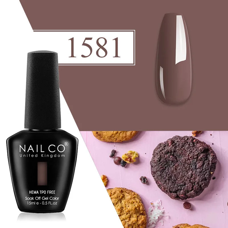 NAILCO Plum Gel Nail Polish Matte Coat Autumn Winter Semi Permanent