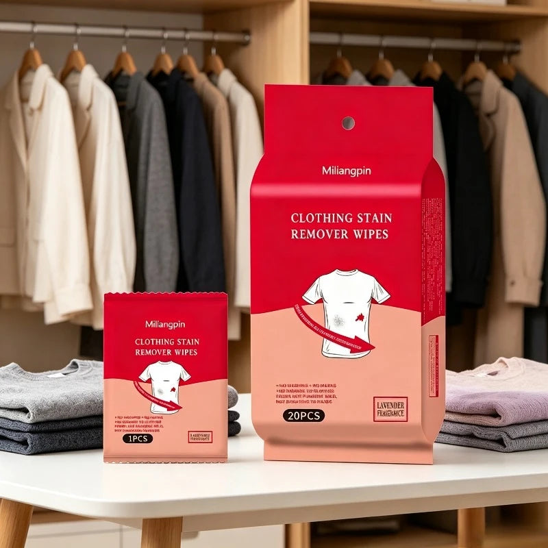 No-Rinse Down Jacket Cleaner / White Shoe Stain Remover Wipes, for White Clothes, Disposable Individual Packaging Qme
