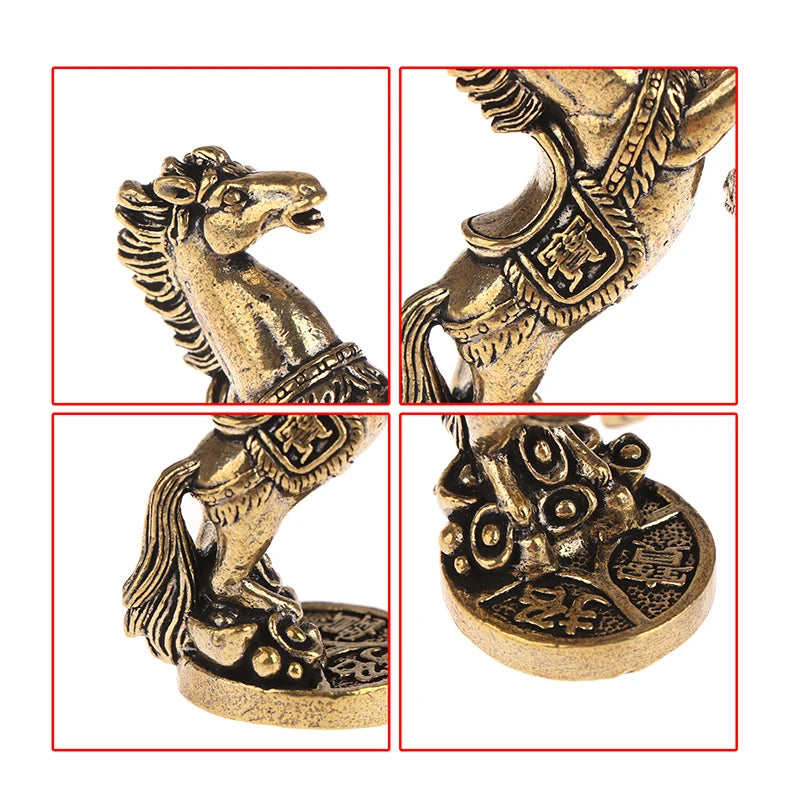 Bronze Horse Desktop Decoration Living Room Tea Table Sculpture Qme