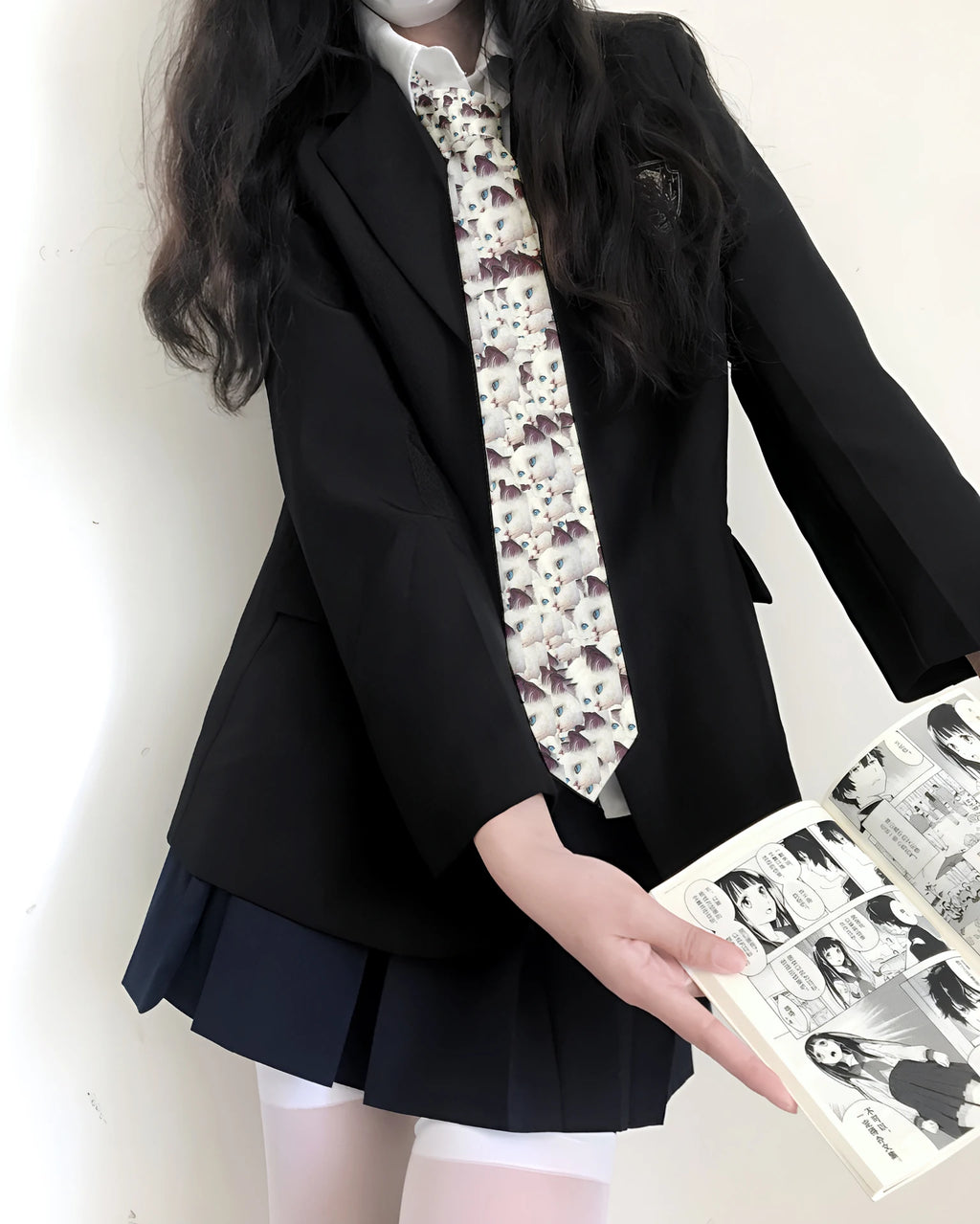 Cute Funny Cat Tie Newly Designed Cartoon 3d Printing Fashion Qme