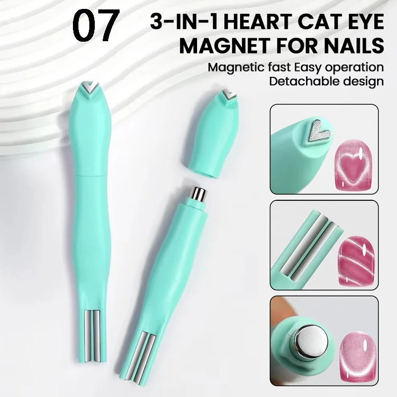 Rotating Cat Eye Nail Magnet Magnetic Sphere Multi-faceted Strong Qme 07