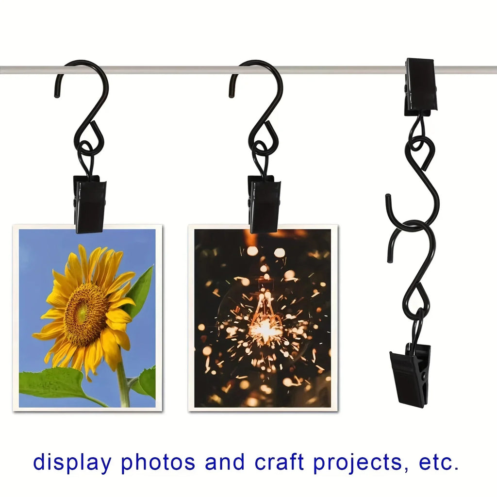 20pcs Of S-shaped Hooks for Curtains, Hangers for Draining Sinks And Camping Tents, Art And Craft Displays, Qme