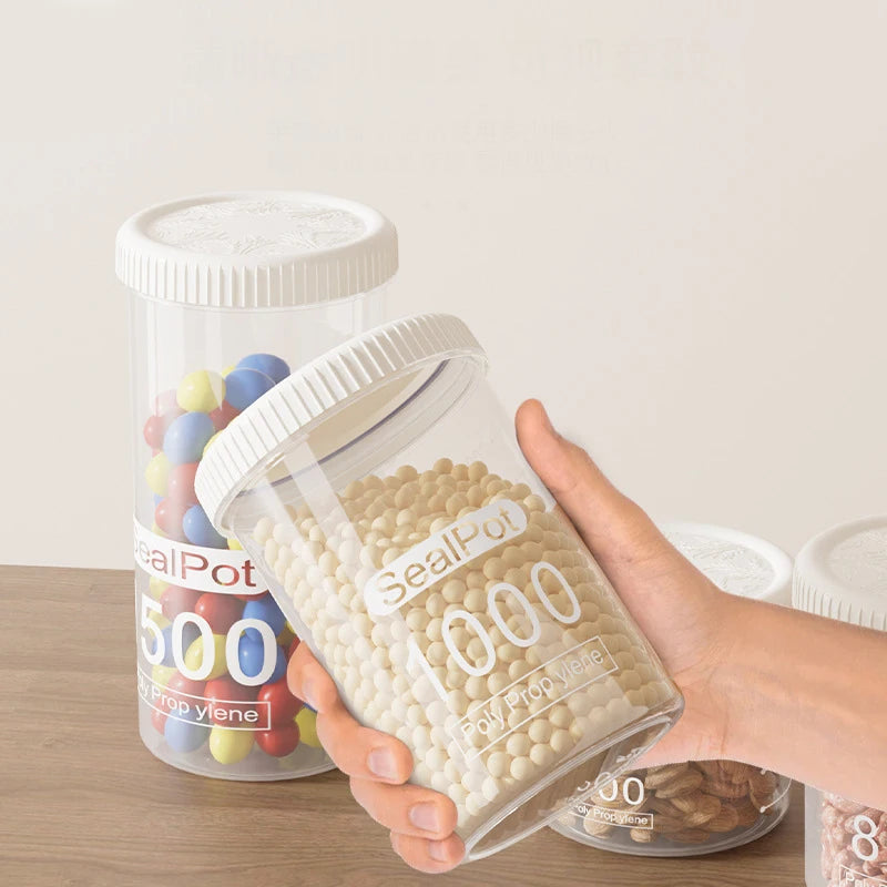 Kitchen Keep Fresh Storage Jar Beans Flour Pasta Grain Sealed Can Qme