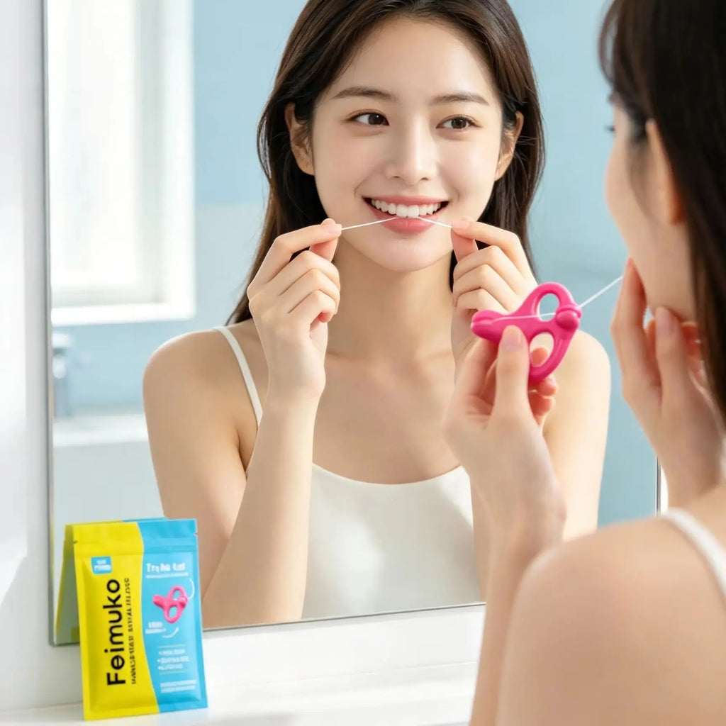 Feimuko Hands-free Dental Floss Comfortable Deep Teeth Cleaning Qme