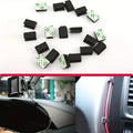 -adhesive Car Fixed Clip Car GPS Data Cable Light Cord Decorative Wire Fixing Organizer Wire Management Harness Clamp Qme Black