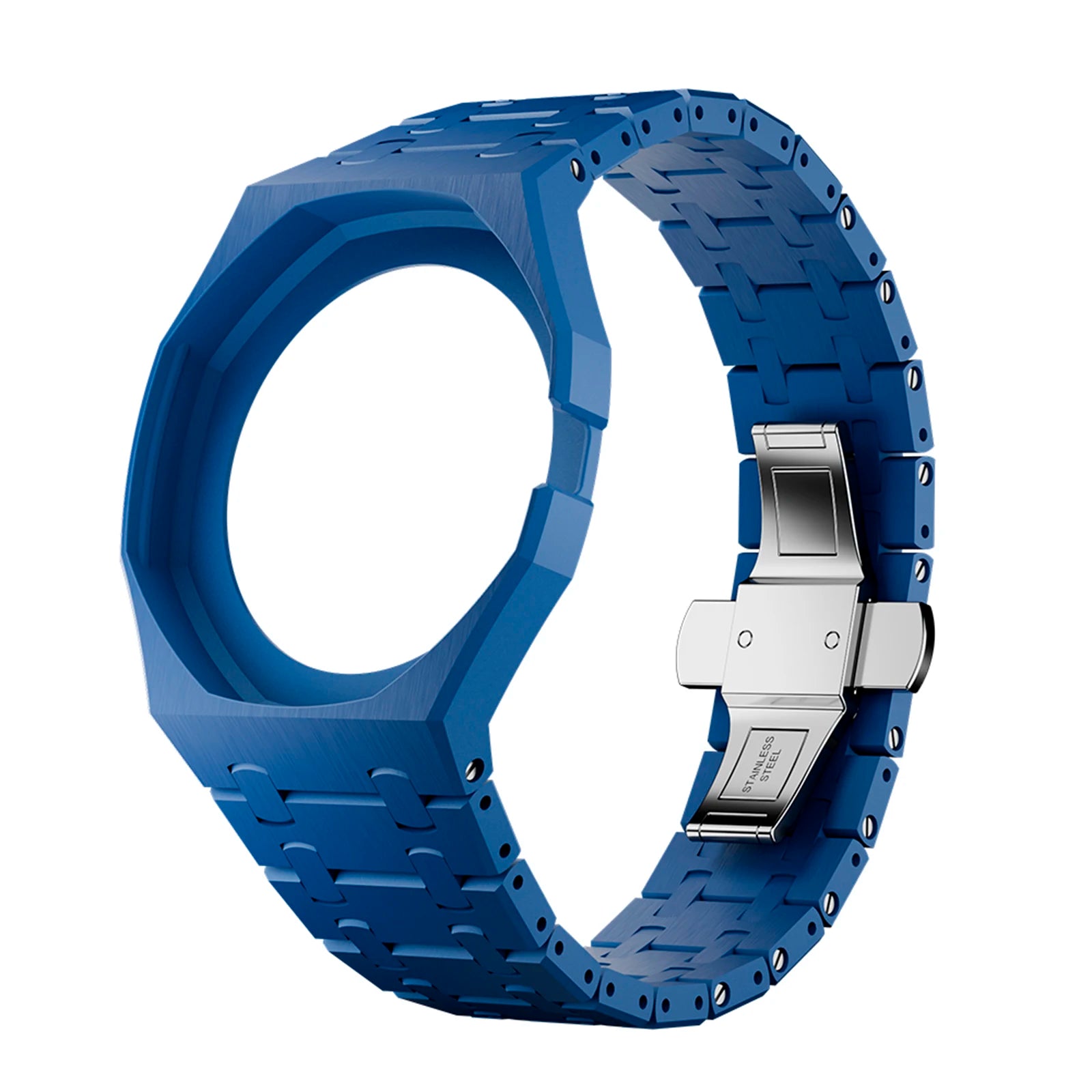Ceramic Case Mod Kit Compatible with Swatch X AP Royal POP Changer Watch Full Case+Link Bracelet Strap Watch Mod Accessory Qme LIGHT BLUE