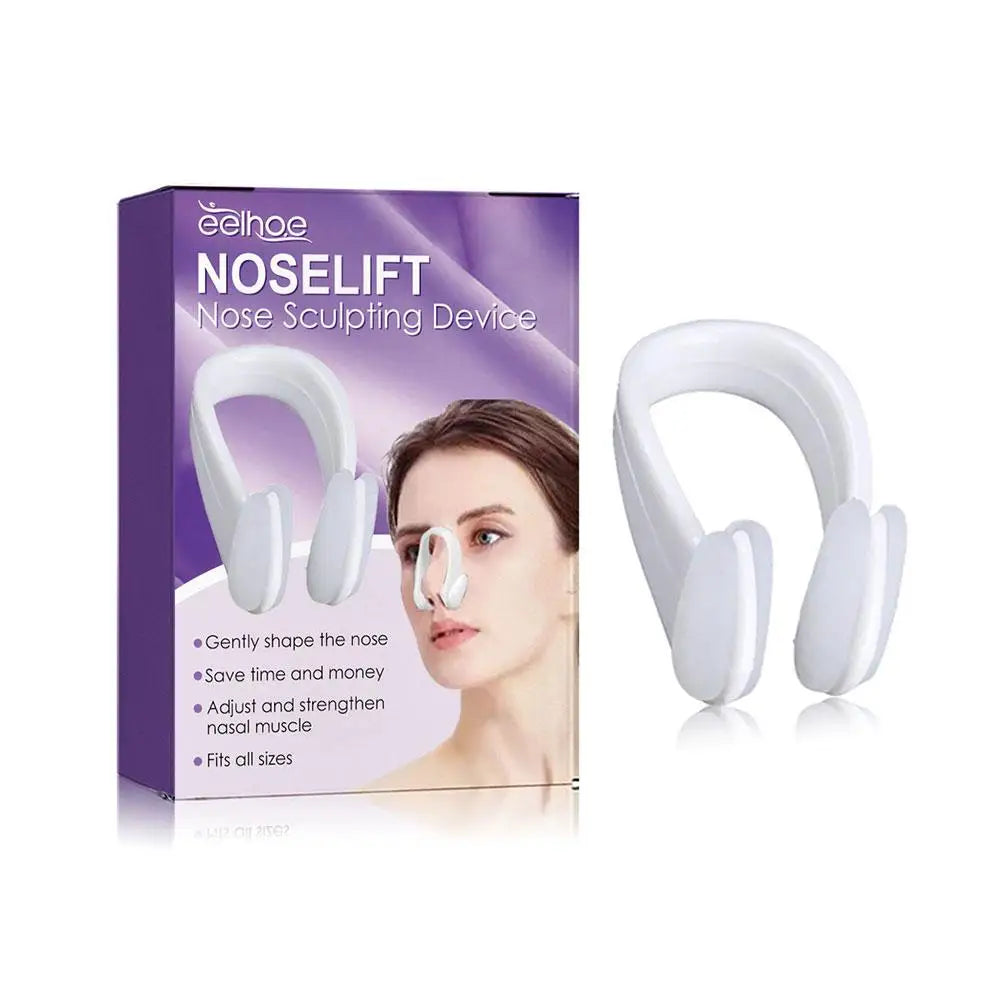 Nose Sculpting Device Nose Shaper Clip Soft Silicone Nose Up Lifting Device Nose Slimmer For Wide Big Nose NO Pain Beauty Tool Qme WHITE CN