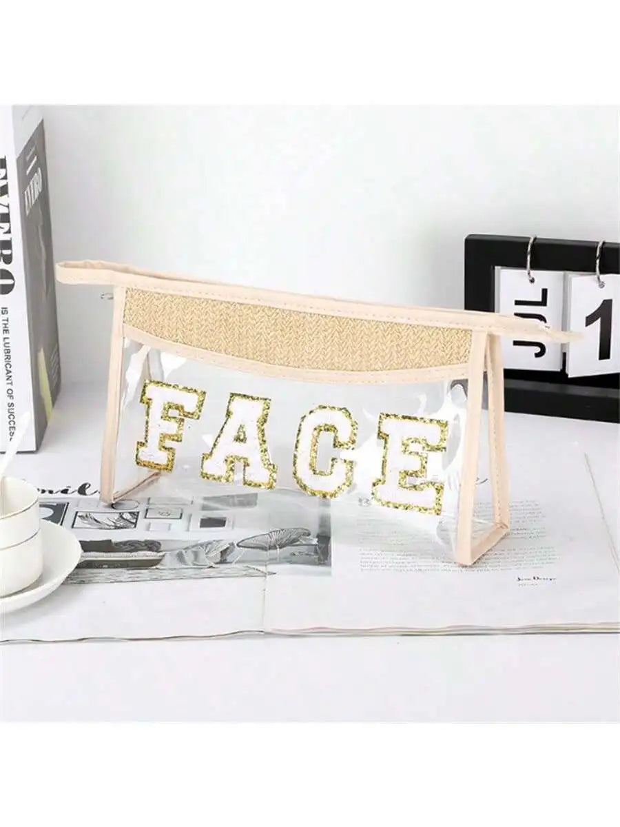 Transparent Makeup Bag Storage Waterproof Zipper Women's Toilet Qme