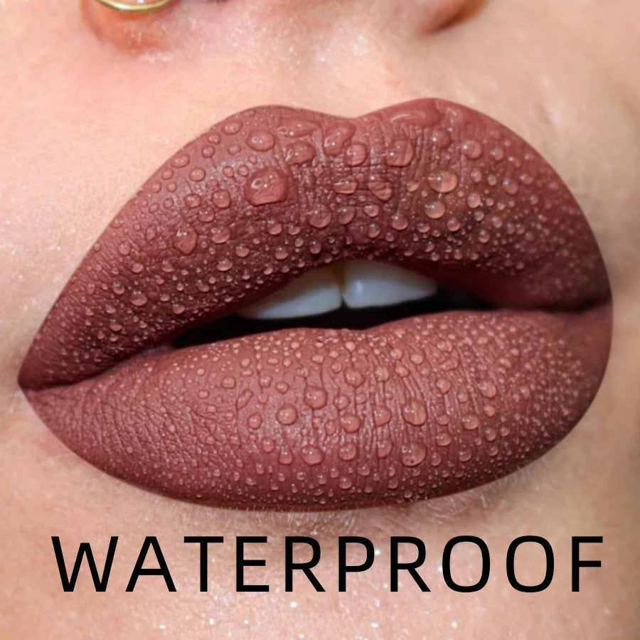19-color Matte Lip Gloss Nude Liquid Lipstick Waterproof Long Lasting Qme 01