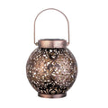 Solar LED Lantern Light, Outdoor Hanging Projection Light with Hollow Wrought Iron Design Waterproof Yard Garden Art Decoration Qme Bronze 1pc