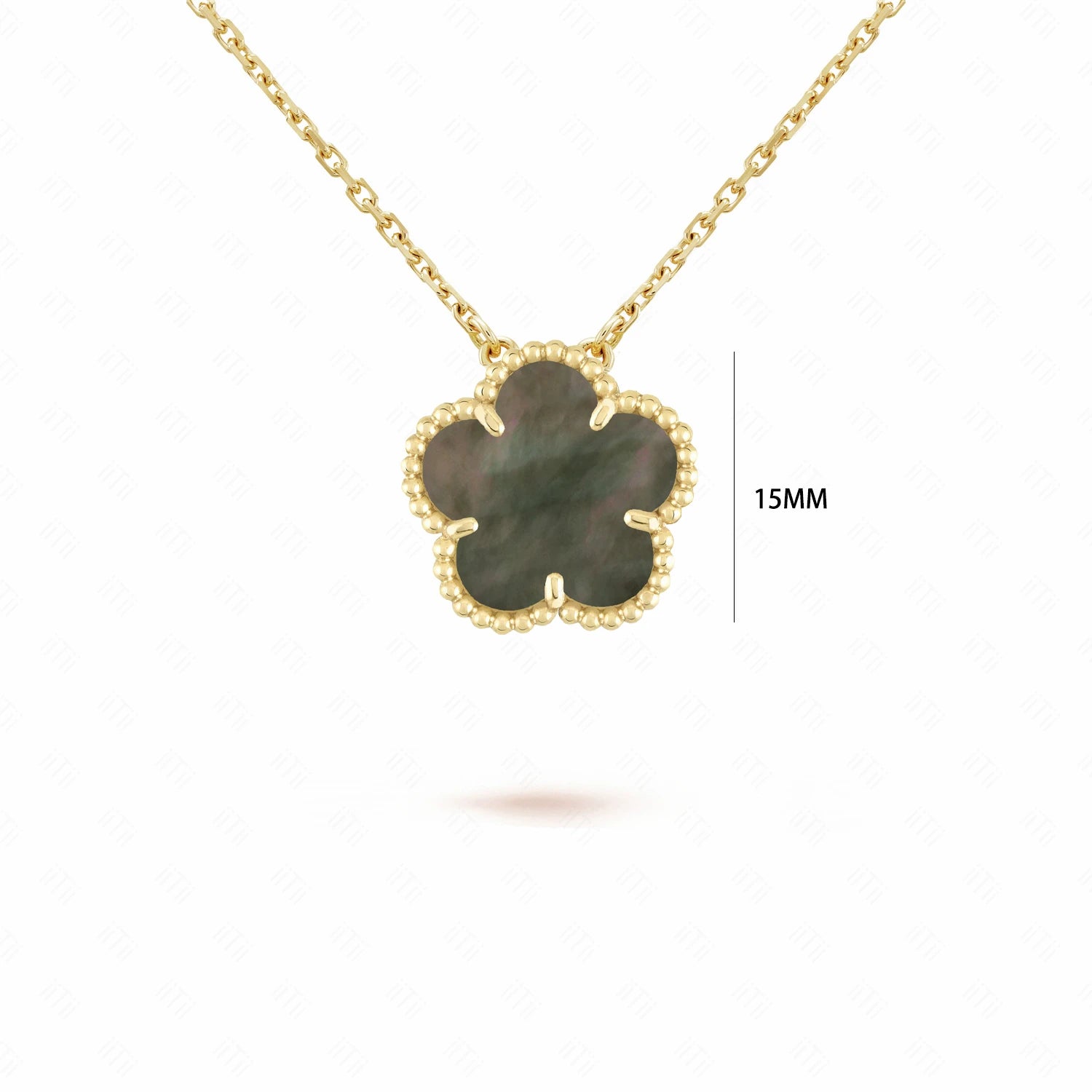 INS Hot Selling 15mm Natural Stone Five Leaf Flower Set Bracelet Necklace Flower Jewelry For Women Free Shipping For Daily Wear Qme 36 Gold