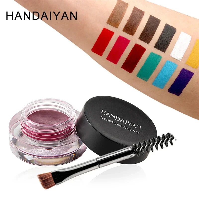 Matte Golded Eyebrow Enhancer Dye Gel Tint Set Waterproof Colour Quick Dry Dyeing Brow Tattoo Tinted Cream Brow Makeup Cosmetic Qme