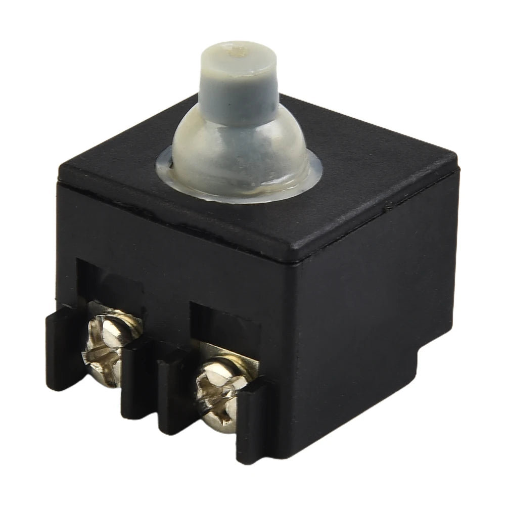 2PCS Angle Grinder Switch Black Plastic Casing Push Button Switch 250V 6A Replacement 100mm Angle Grinder Broken Accessories Qme
