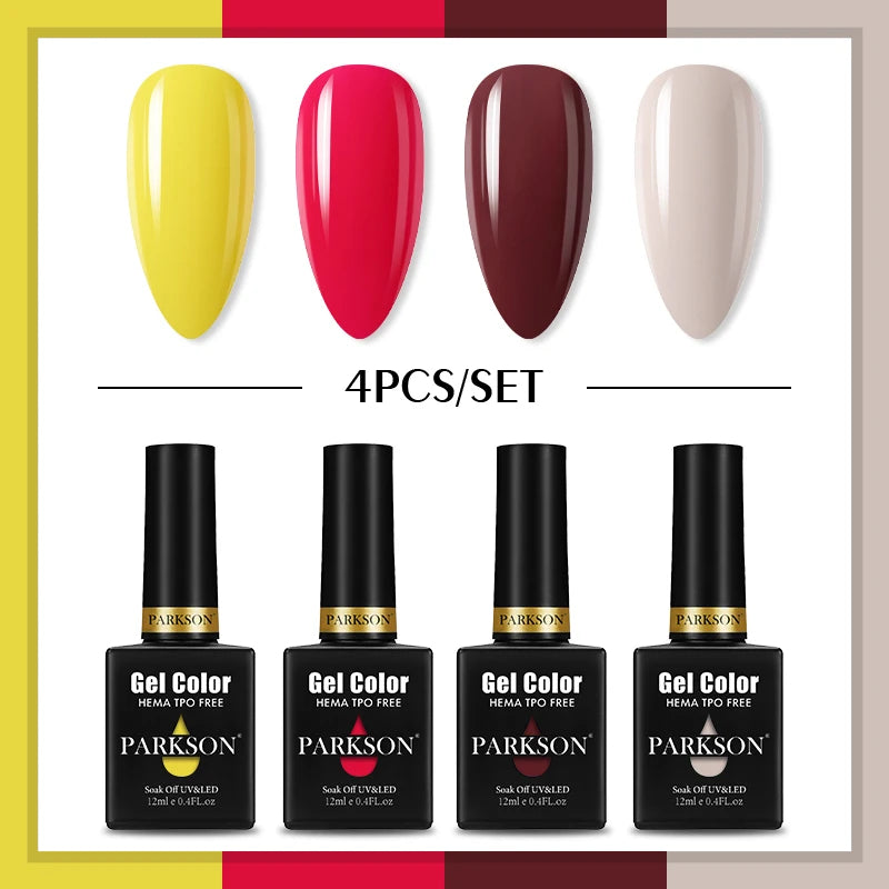 PARKSON Macaroon Series Gel Nail Polish LED UV Summer Solid Semi