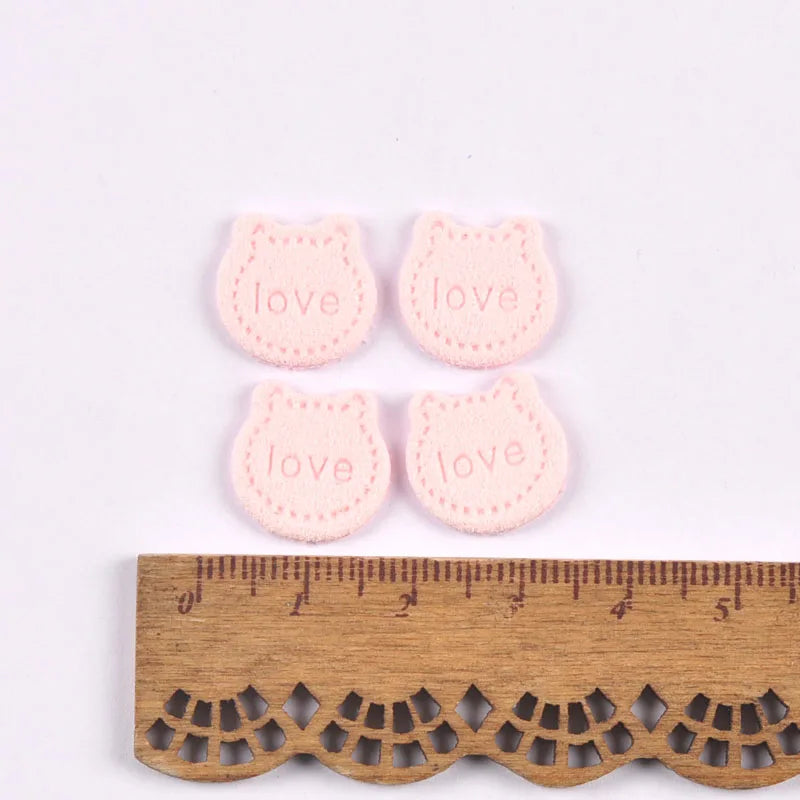 50Pcs Love Letter Cat Embossing Leather Labels For Clothes Sewing Accessories Garment DIY Crafts Supplies Kid Hats Shoes Tags Qme 4