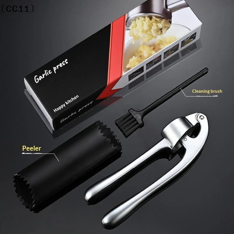Zinc Alloy Garlic Press Peeler Cleaning Brush Rust Resistant Home Qme Default Title