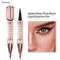 YANQINA Precision Liquid Eyeliner Pen - Long-lasting, Waterproof, Transfer-proof, Quick-Dry Black Eyeliner with Sparkling Design Qme 8691 Normal