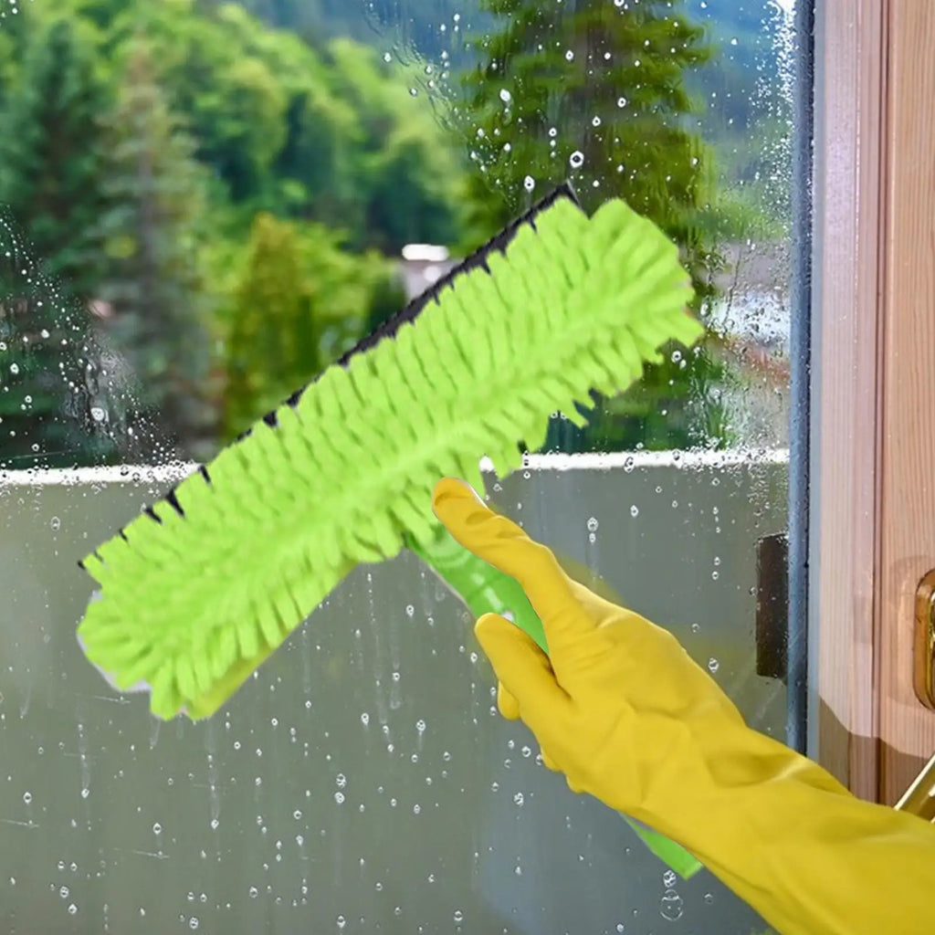 Window Cleaner Tool Household Window Washer Squeegee Kit 2 In 1 Brush Wiper With Extension Pole For Shower Glass Wall Tile Qme