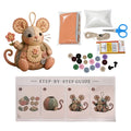 Handmade Patchwork Mouse DIY Sewing Craft Set for Adults and Beginners Cute Home Decoration Unique Holiday Gift Qme B One Size
