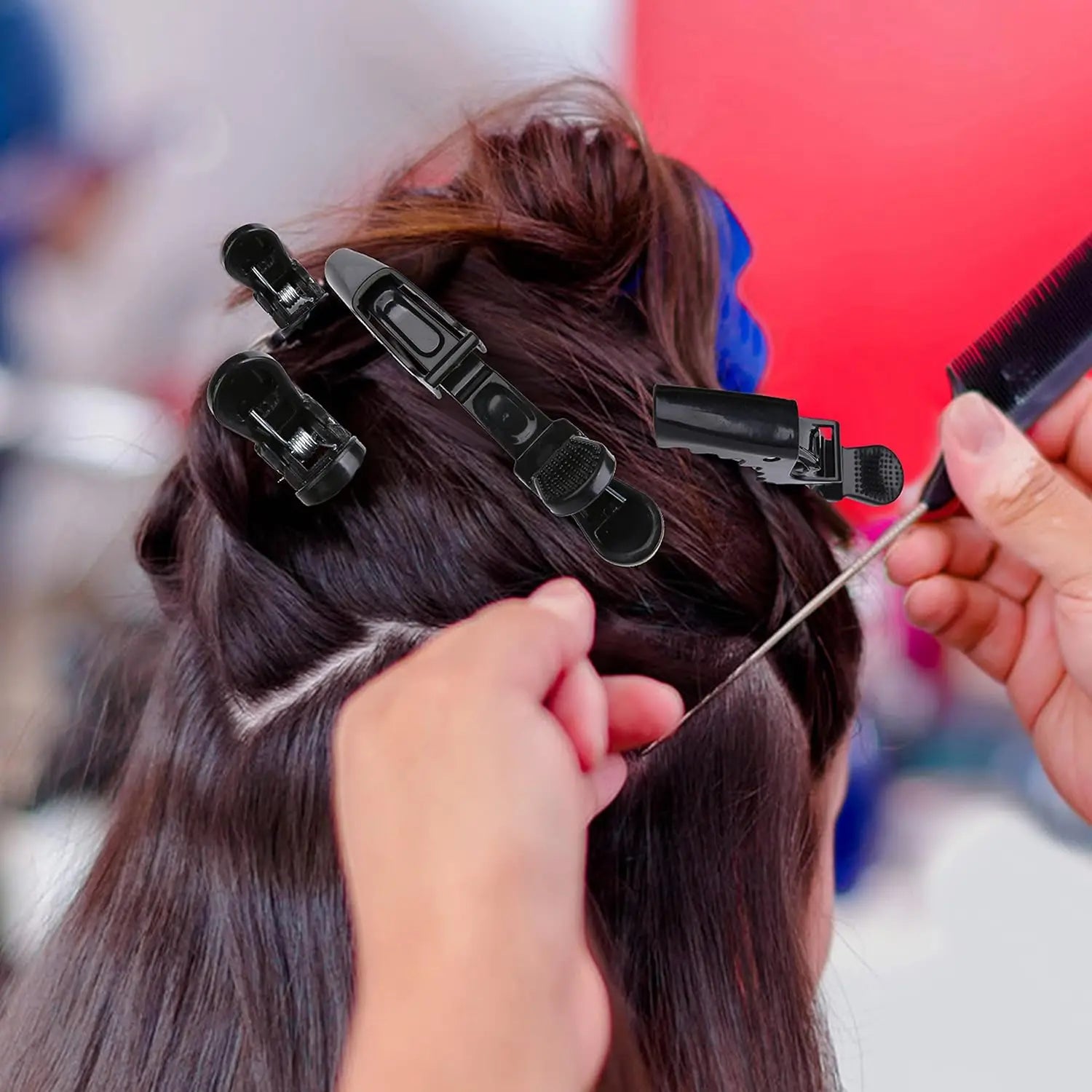 Crocodile hair clip is used for styling segmentation for women with wide teeth, professional hair salons, and hairdressers Qme