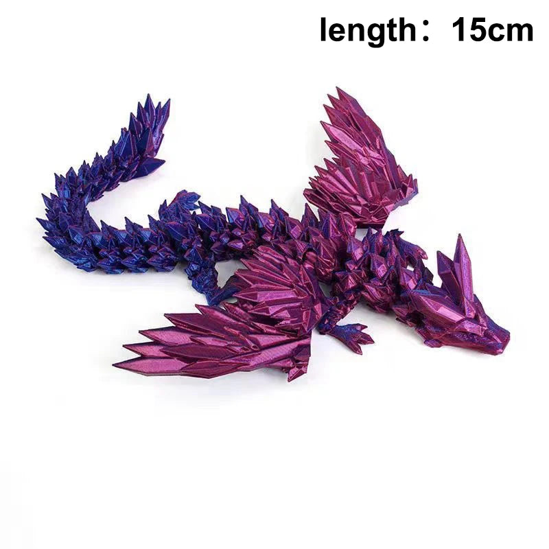 Articulated Dragon Crafts Desktop Western Action Figure 3D Printed Qme A1