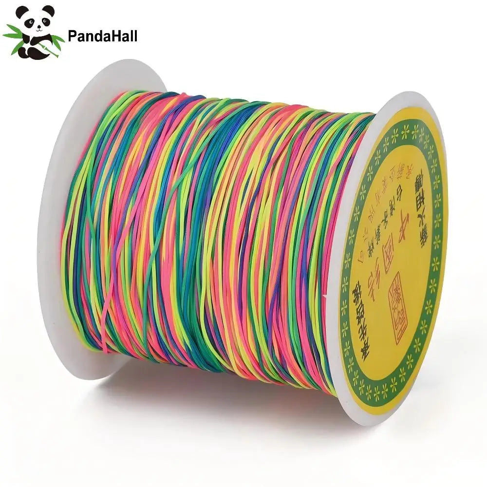 PandaHall about 150yards/rollBraided Nylon Thread Chinese Knotting Cord Beading Cord for Beading Jewelry Making Colorful 0.5mm Qme