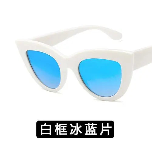 Cat Eye Fashion Sunglasses Woman Vintage Luxury Brand Designer Black Glasses Sun Glasses for Female UV400 Eyewear Shades Qme BL