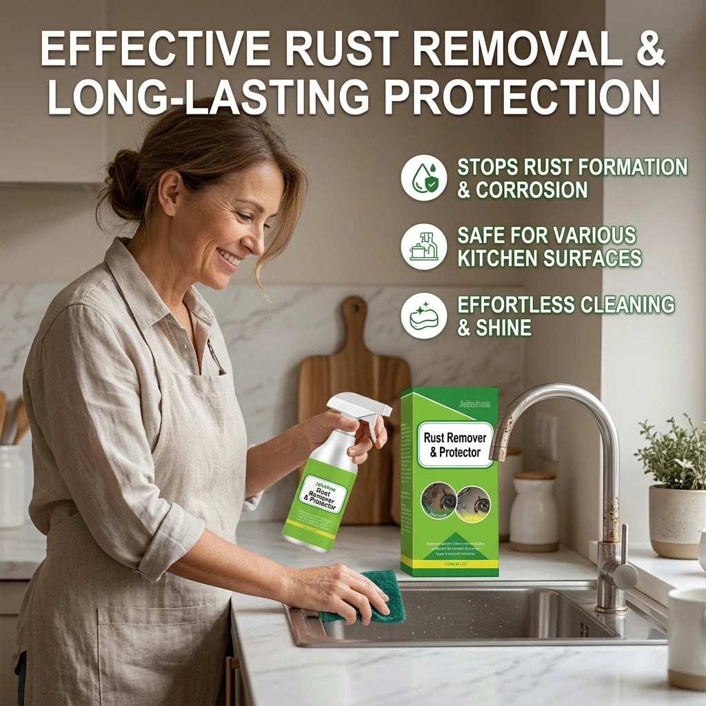 Metal Rust Remover Anti-Oxidation Dissolving Rust Stains Fast Acting Long-Lasting Protective Film Household Rust Removing Spray Qme