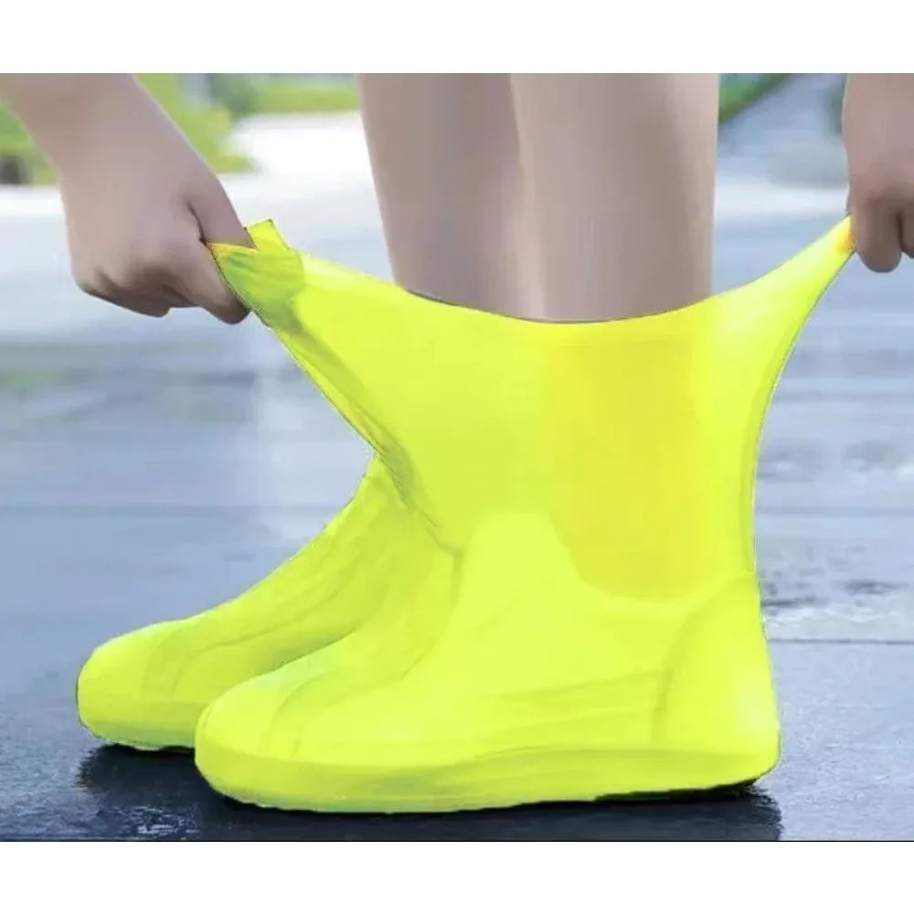 1 Pair Latex Waterproof Shoe Covers Unisex Shoes Protectors Reusable Qme