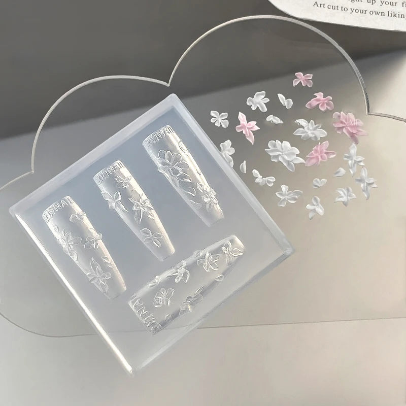 3D Flowers Nail Mold DIY Silicone Floral Petal Design Resin Molds Art Qme