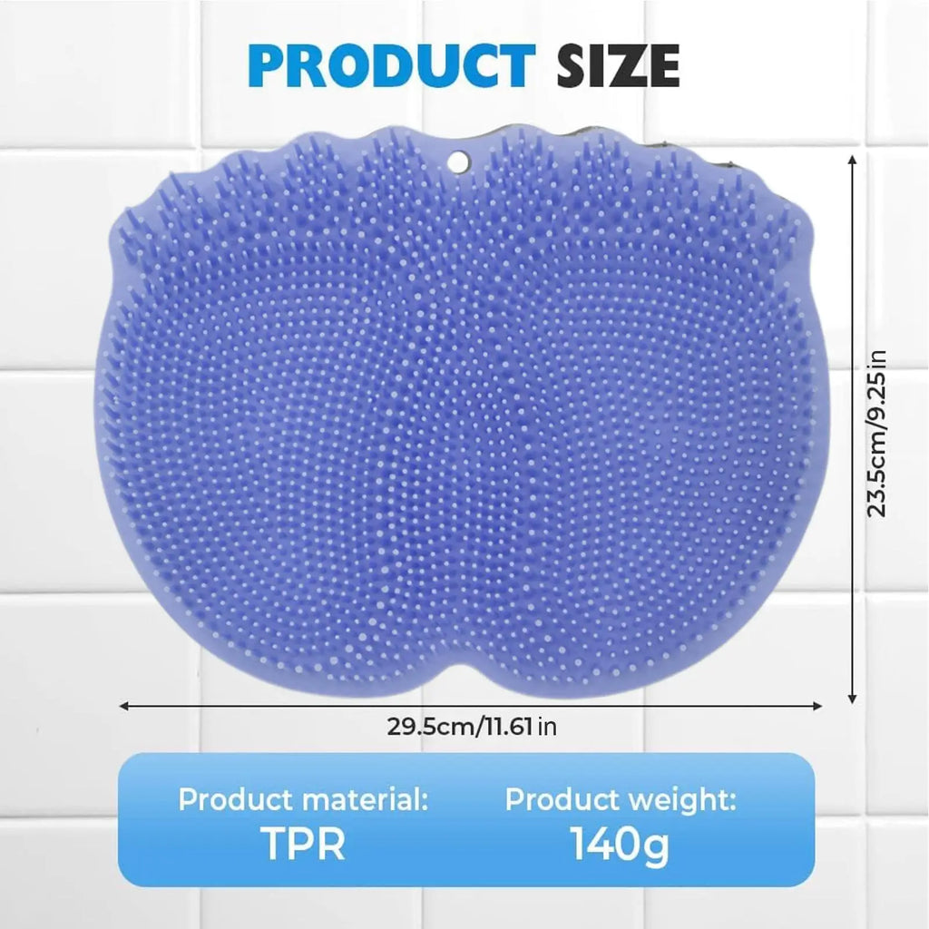 Shower Foot Scrubber Mat Soft Bristles Body Cleaning Massage Shower Foot Back Scrubber For Women Men Kids Elderly Home Bathroom Qme