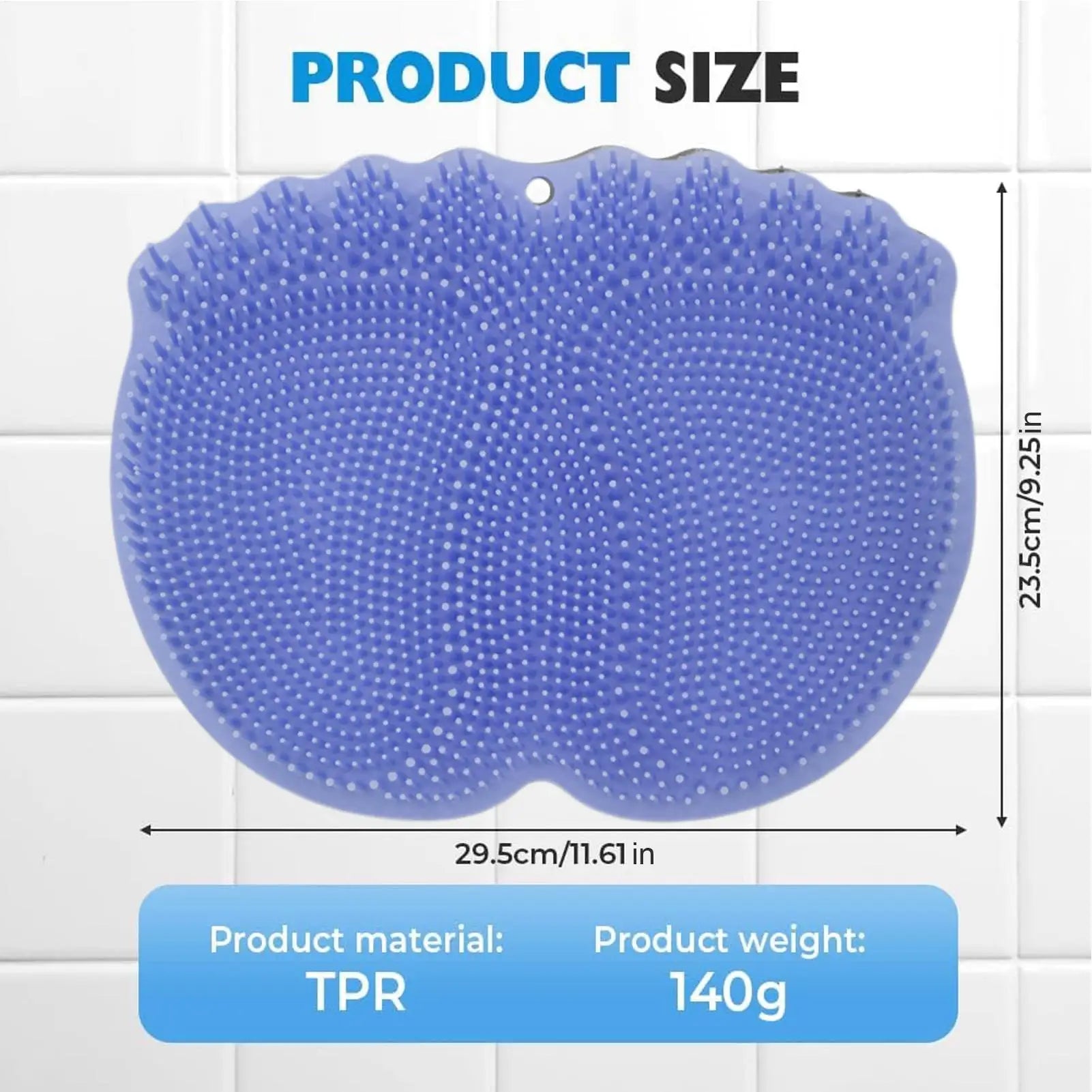 Shower Foot Scrubber Mat Soft Bristles Body Cleaning Massage Shower Foot Back Scrubber For Women Men Kids Elderly Home Bathroom Qme