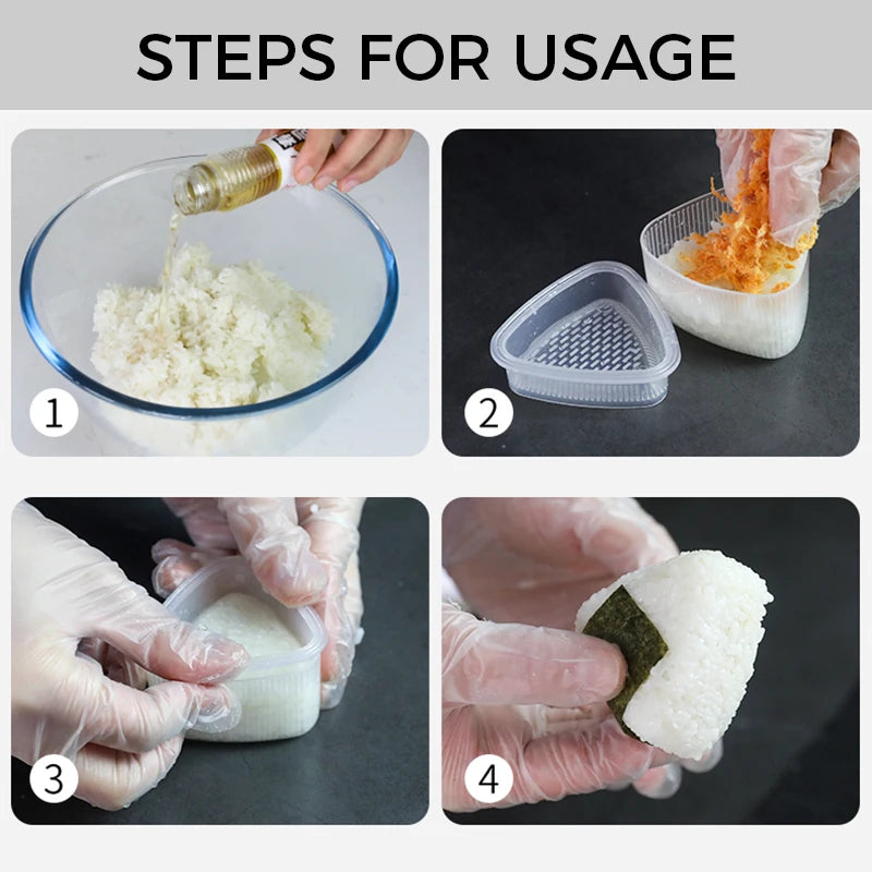Kitchen Accessories Sushi Mould Triangle Mould Sushi Machine Mould Sushi Tool Onigiri Rice Ball Bento Machine Mould Qme