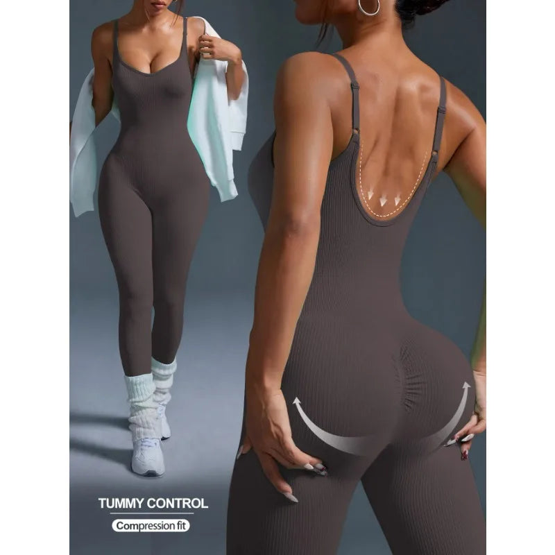 One-piece Yoga Suit Women Slim Shoulders Beautiful Back Running Qme