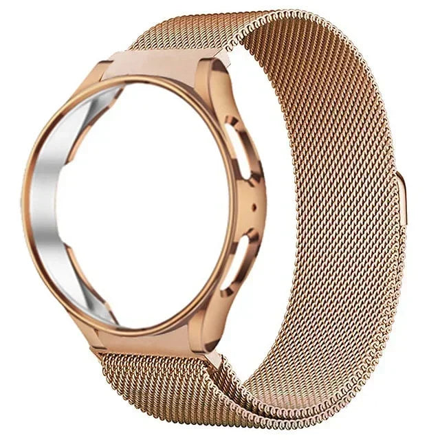 Strap + TPU Case For Samsung Galaxy Watch 6 Classic 43mm 47 42mm No Gaps Metal Bracelet Galaxy Watch Qme RG RG Watch 4 classic 42mm